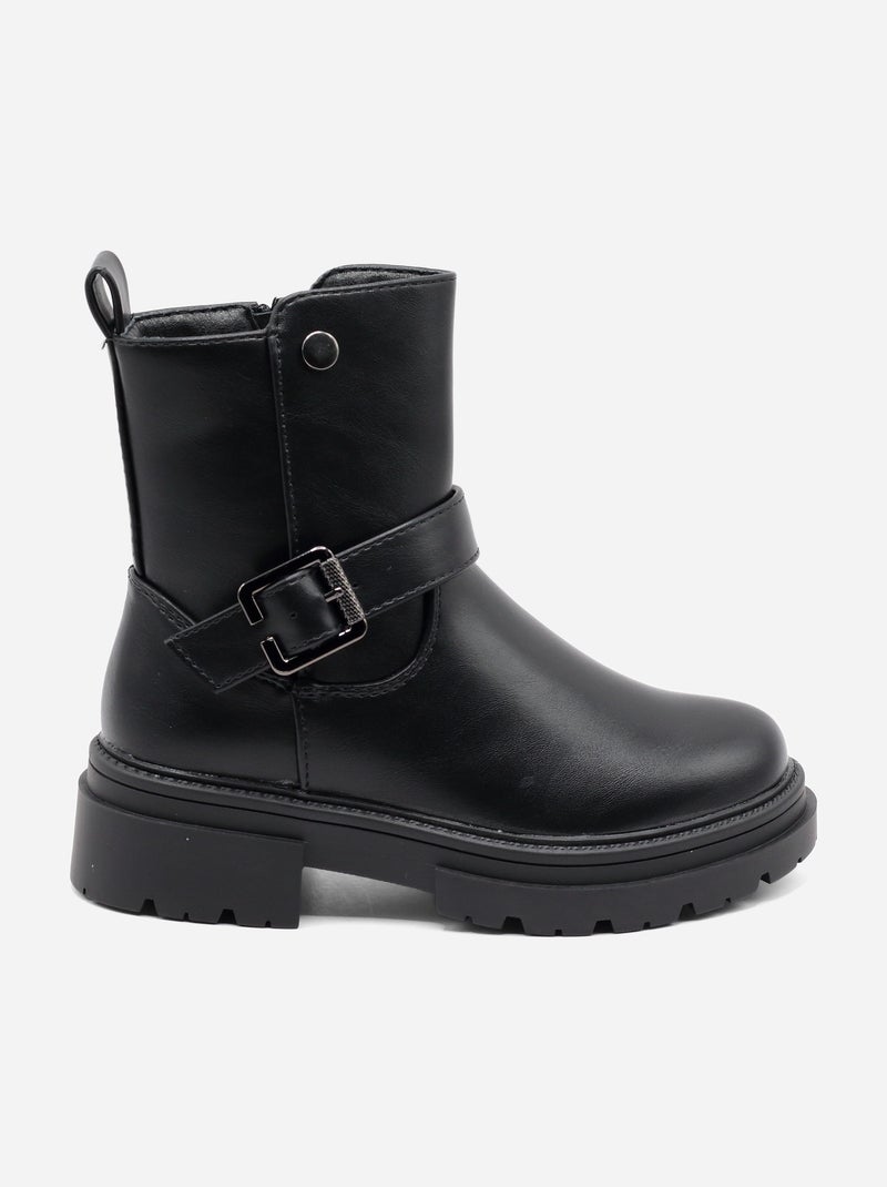 Botas alça cruzada Preto - Kiabi