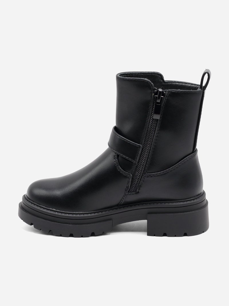 Botas alça cruzada Preto - Kiabi