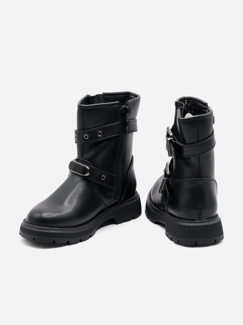 Botas alça cruzada Preto - Kiabi