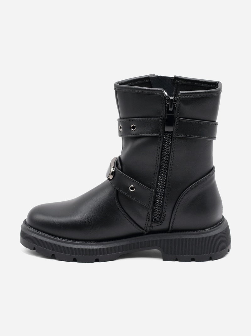 Botas alça cruzada Preto - Kiabi