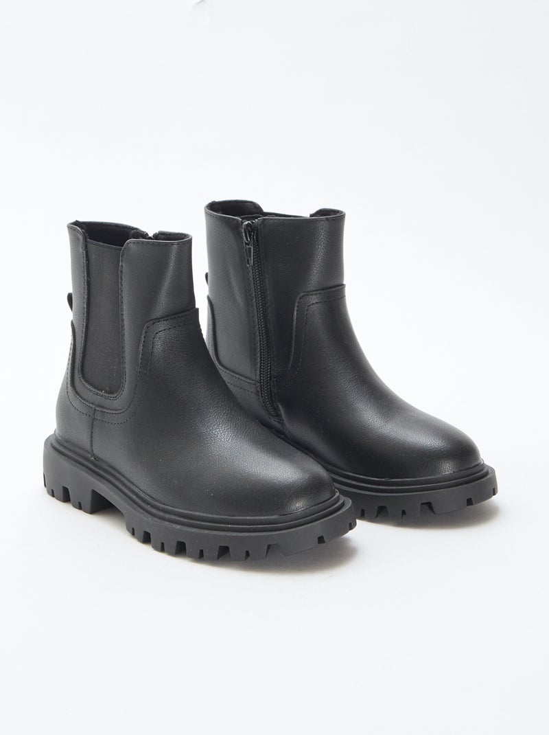 Botas altas ajustadas Preto - Kiabi