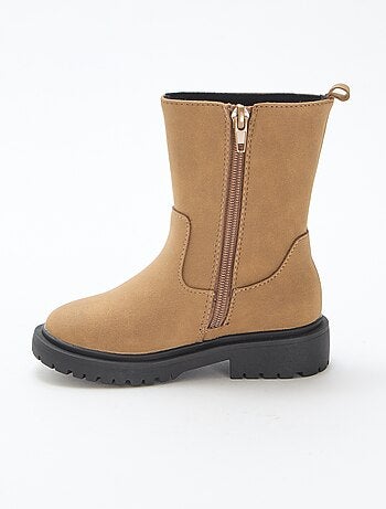 Botas altas com zíper