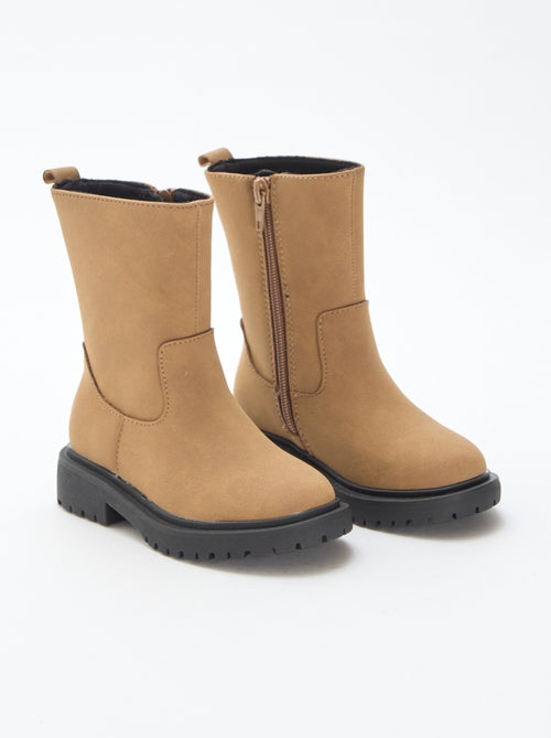 Botas altas com zíper - Kiabi