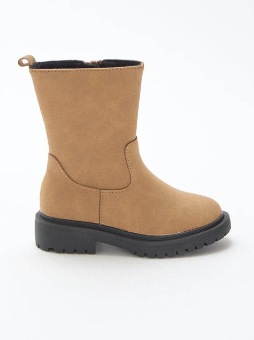 Botas altas com zíper - Kiabi