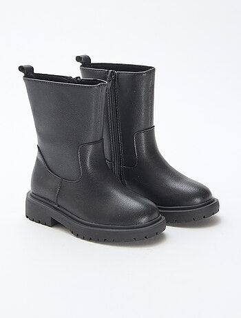 Botas altas com zíper