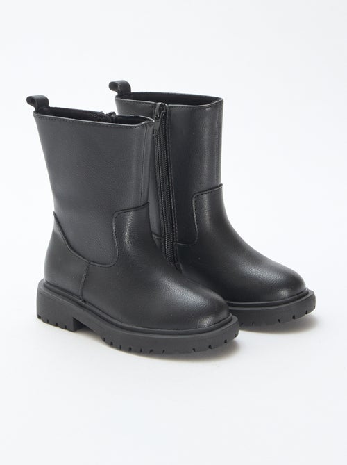 Botas altas com zíper - Kiabi