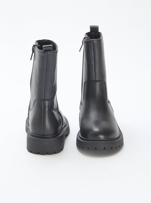 Botas altas com zíper - Kiabi