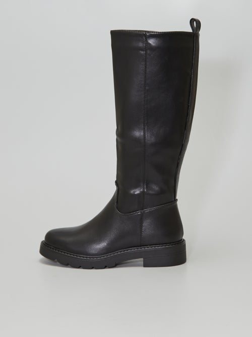 Botas altas em pele sintética - Kiabi
