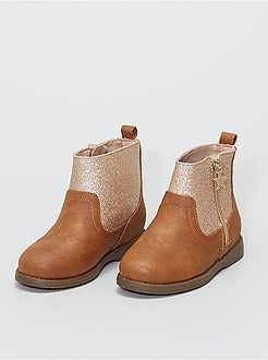 Botas bi-matéria brilhantes - Kiabi