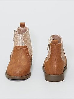 Botas bi-matéria brilhantes - Kiabi