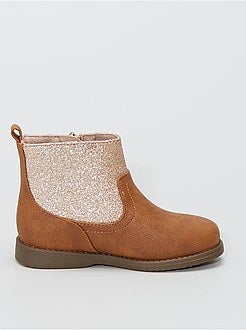 Botas bi-matéria brilhantes - Kiabi