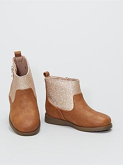 Botas bi-matéria brilhantes - Kiabi