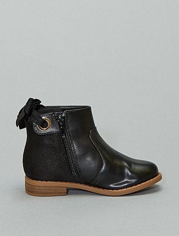 Botas bi-matéria com fita - Kiabi