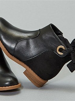 Botas bi-matéria com fita - Kiabi