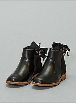 Botas bi-matéria com fita - Kiabi