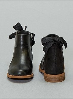 Botas bi-matéria com fita - Kiabi