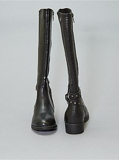 Botas bi-matéria elásticas 'Xti' - Kiabi