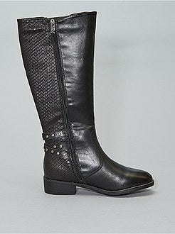 Botas bi-matéria elásticas 'Xti' - Kiabi