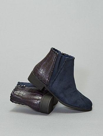 Botas bi-matéria 'pele de cobra' - Kiabi