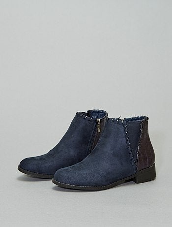 Botas bi-matéria 'pele de cobra' - Kiabi