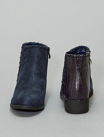 Botas bi-matéria 'pele de cobra' - Kiabi