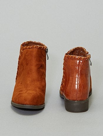 Botas bi-matéria 'pele de cobra' - Kiabi