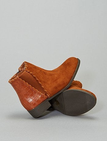 Botas bi-matéria 'pele de cobra' - Kiabi