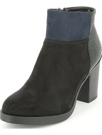 Botas bi-matéria 'pele de cobra' - Kiabi