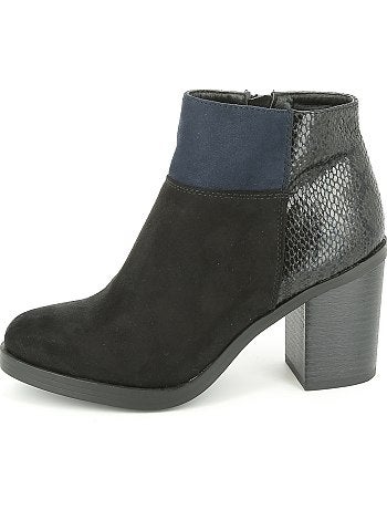 Botas bi-matéria 'pele de cobra' - Kiabi