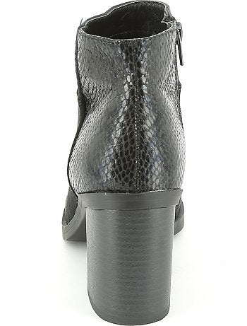 Botas bi-matéria 'pele de cobra' - Kiabi