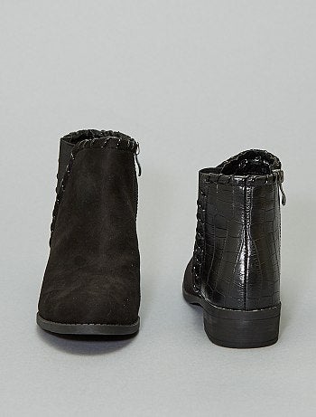 Botas bi-matéria 'pele de cobra' - Kiabi