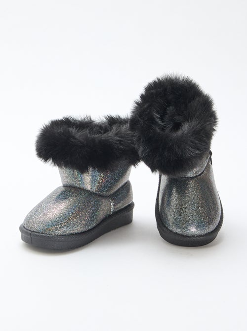 Botas brilhantes com forro - Kiabi