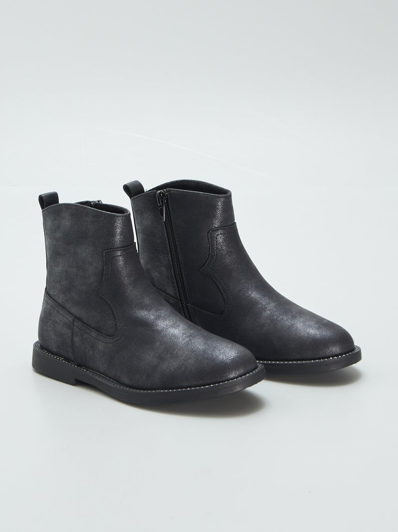 Botas brilhantes Preto - Kiabi