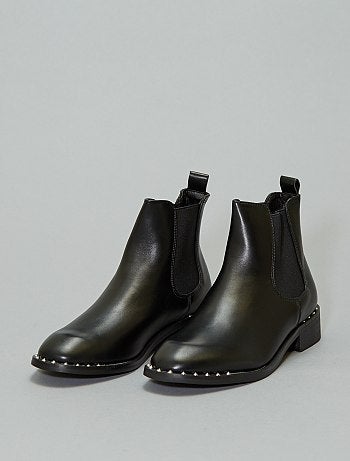 Botas chelsea com tachas - Kiabi