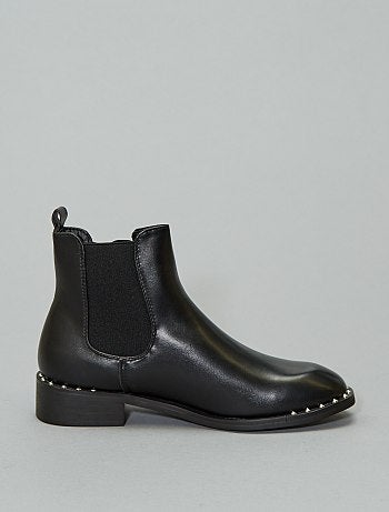 Botas chelsea com tachas - Kiabi