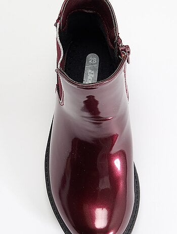 Botas Chelsea em imitação de pele com elásticos brilhantes