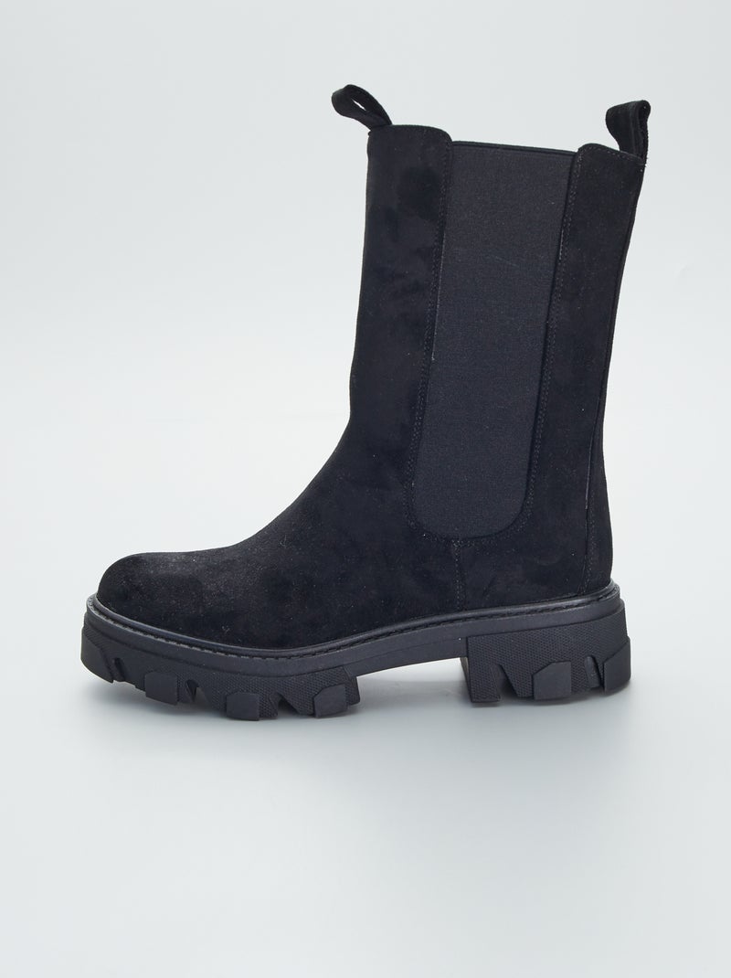 Botas chelsea subidas Preto - Kiabi