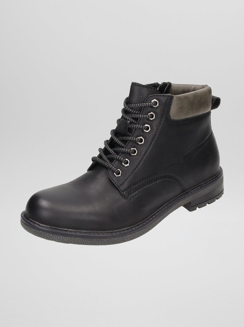 Botas citadinas forradas PRETO - Kiabi