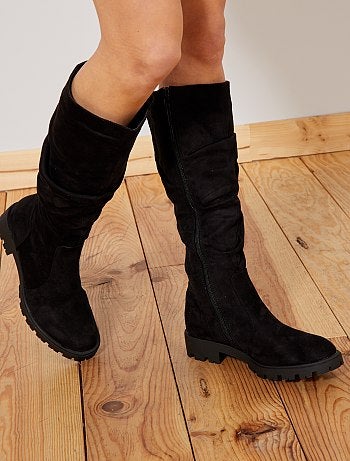 Botas com aspeto de camurça - Kiabi