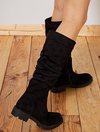 Botas com aspeto de camurça - Kiabi