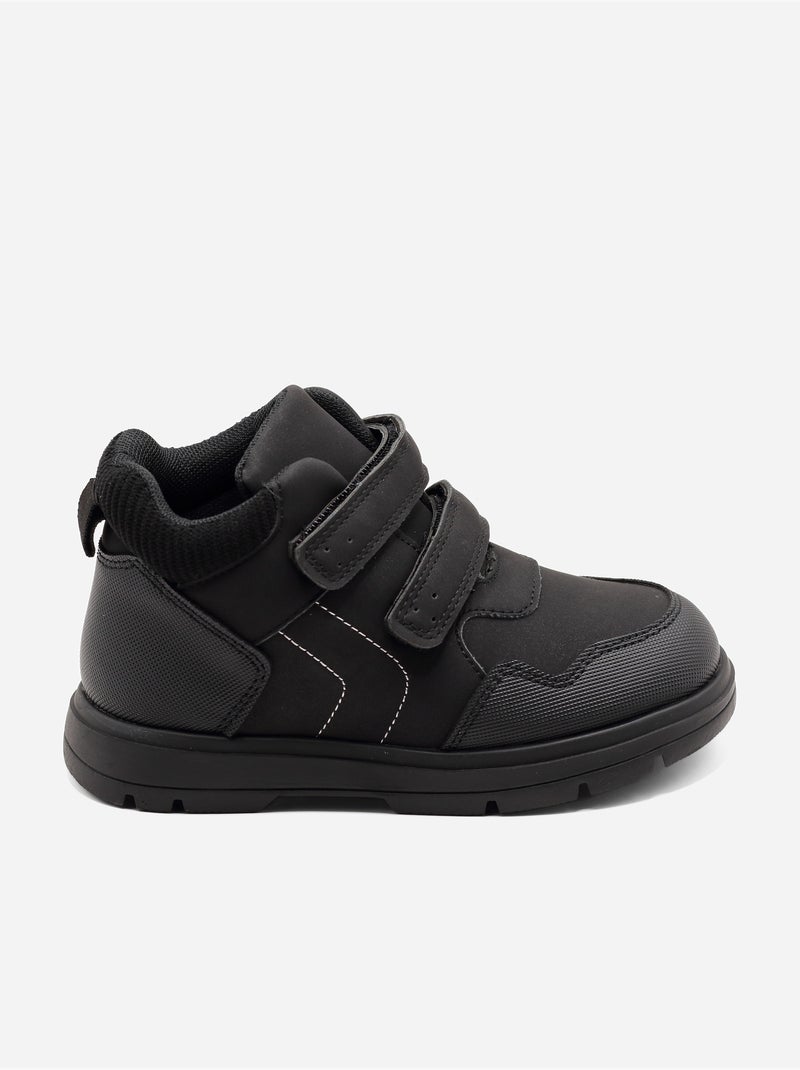 Botas com dois velcros Preto - Kiabi