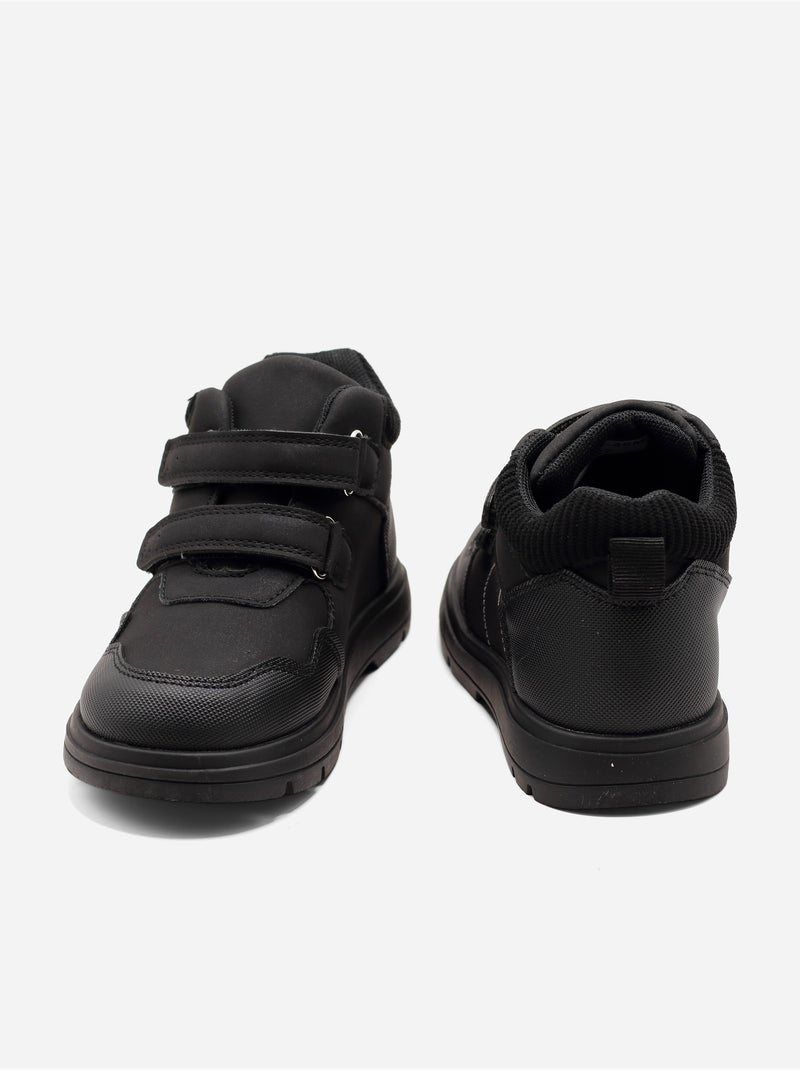Botas com dois velcros Preto - Kiabi