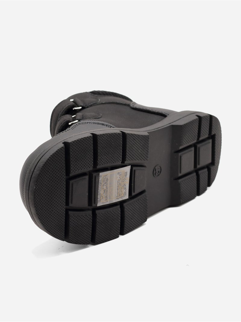 Botas com dois velcros Preto - Kiabi