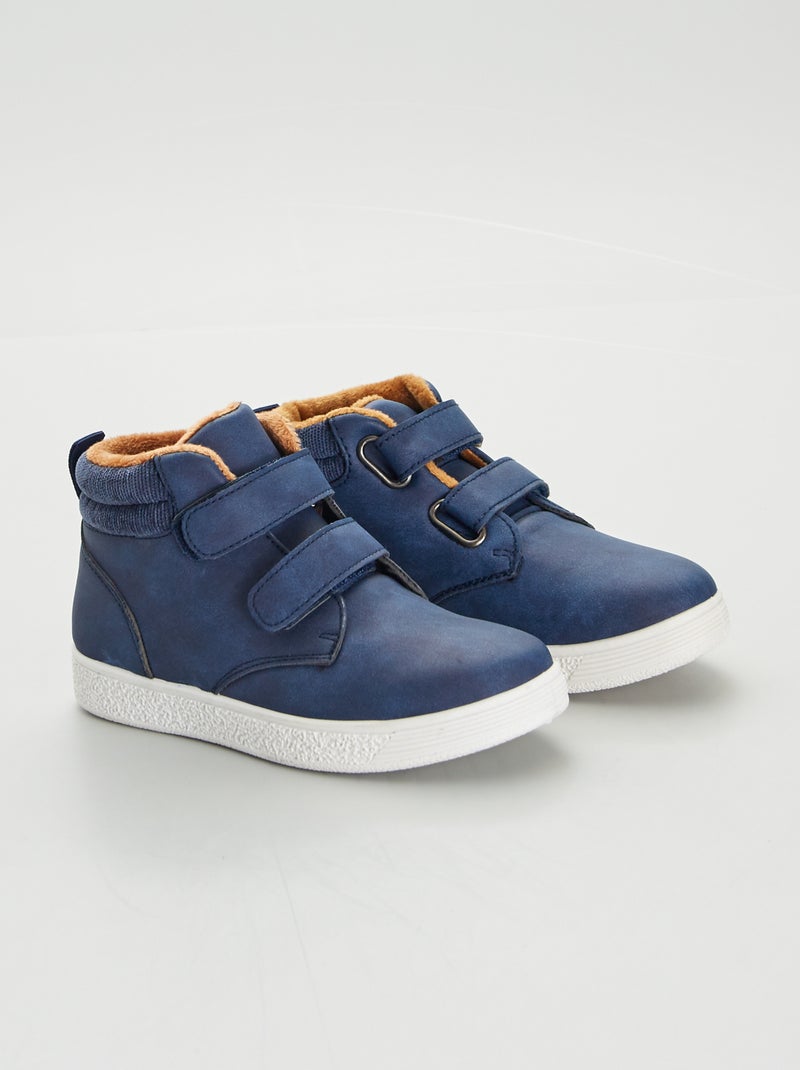 Botas com duplo velcro AZUL - Kiabi