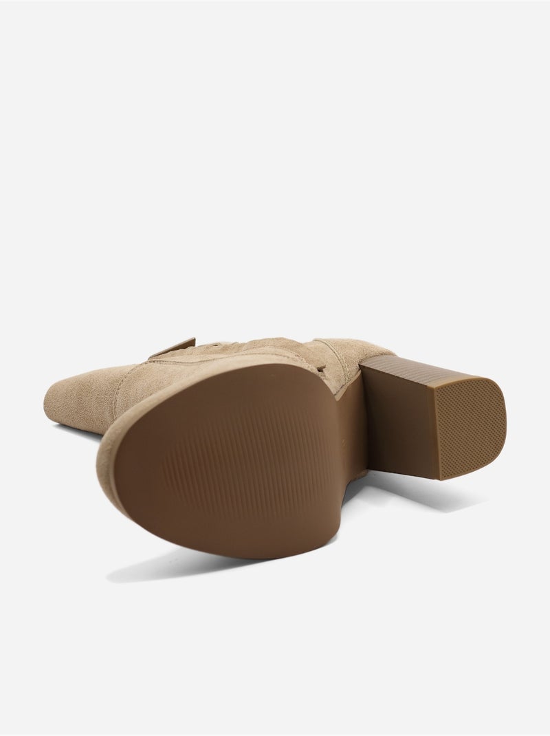 Botas com efeito de camurça Bege - Kiabi