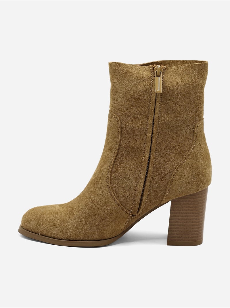 Botas com efeito de camurça Camelo - Kiabi