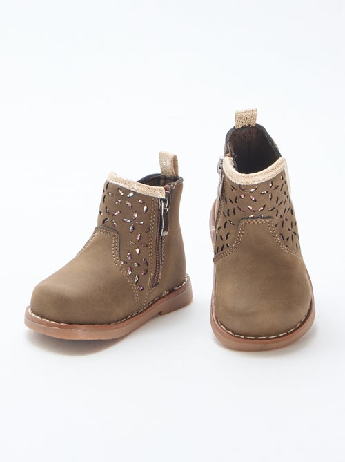 Botas com efeito de camurça - Kiabi