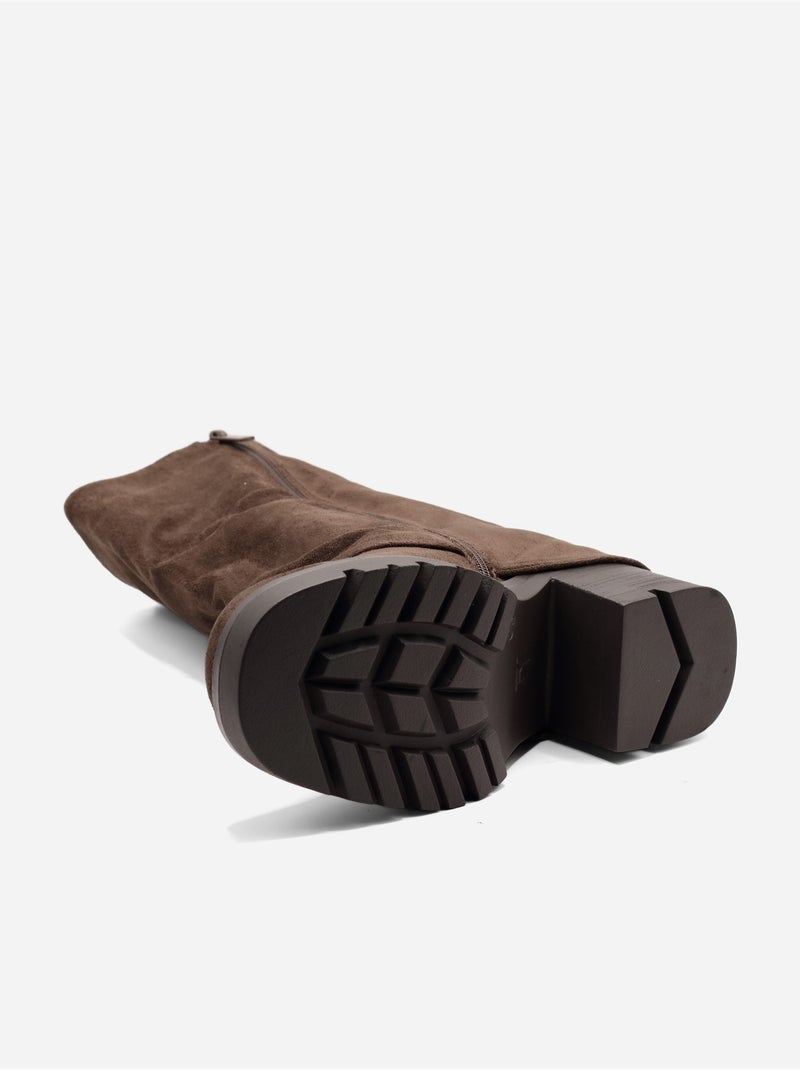 Botas com efeito de camurça Castanho - Kiabi