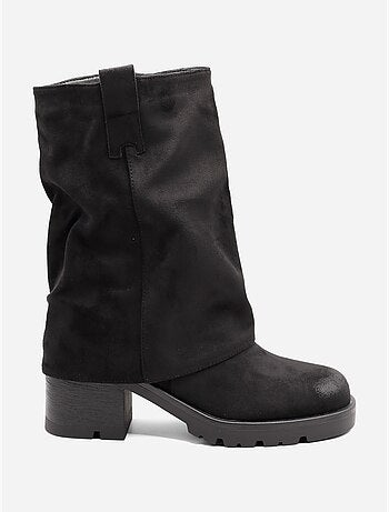 Botas com efeito de camurça