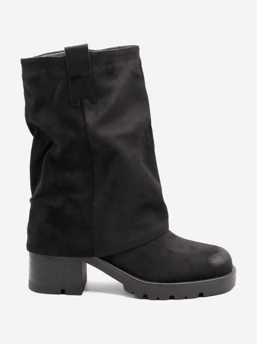 Botas com efeito de camurça - Kiabi Botas com efeito de camurça - Kiabi